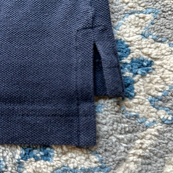 Lacoste Polo Shirt in Blue/White/Navy with a large Crocodile Logo - Picture 8 of 8